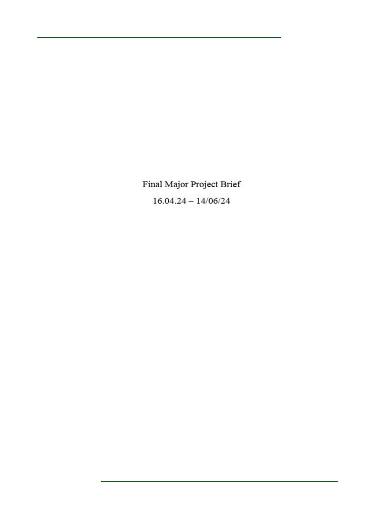 Major Project Idea Development Summary | PDF | Thought