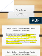 Lecture 7 - Case Laws