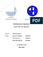 "Power Electronics" (Lab 5: DC-AC Inverter) : Instructor: Student