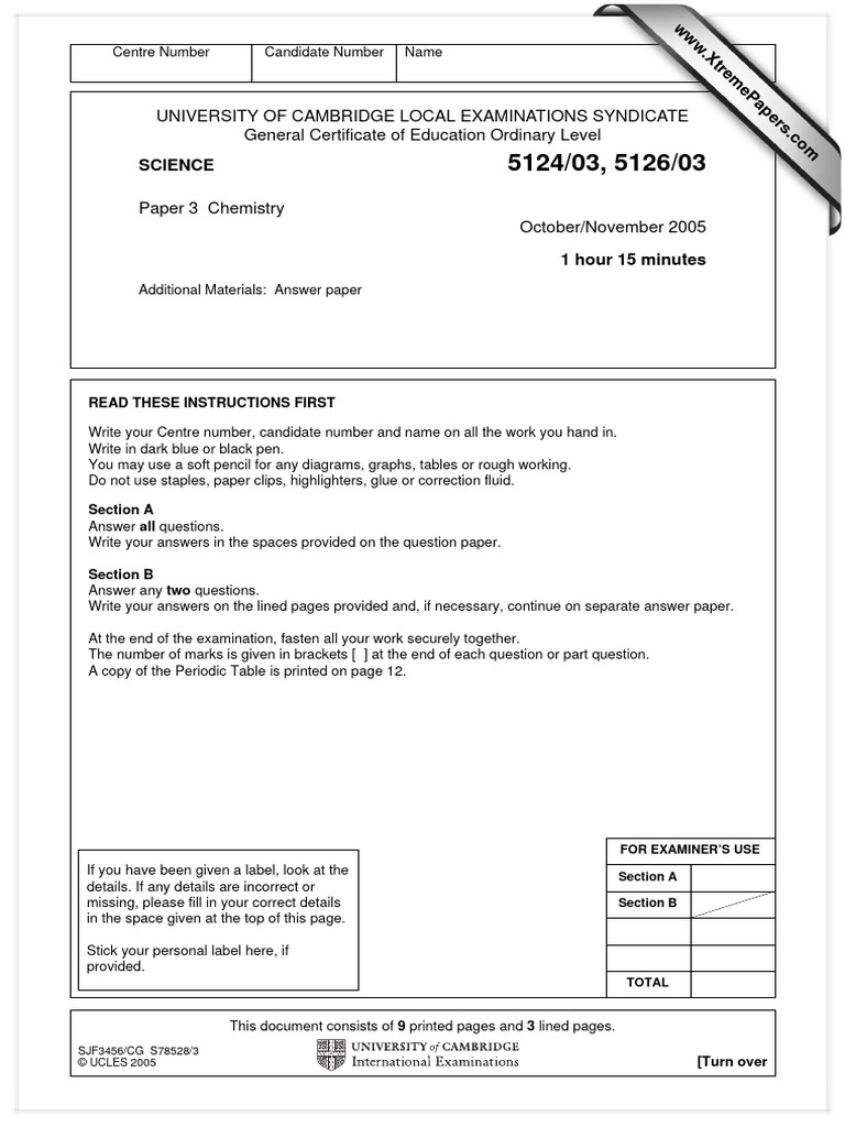 Science: University of Cambridge Local Examinations Syndicate General ...