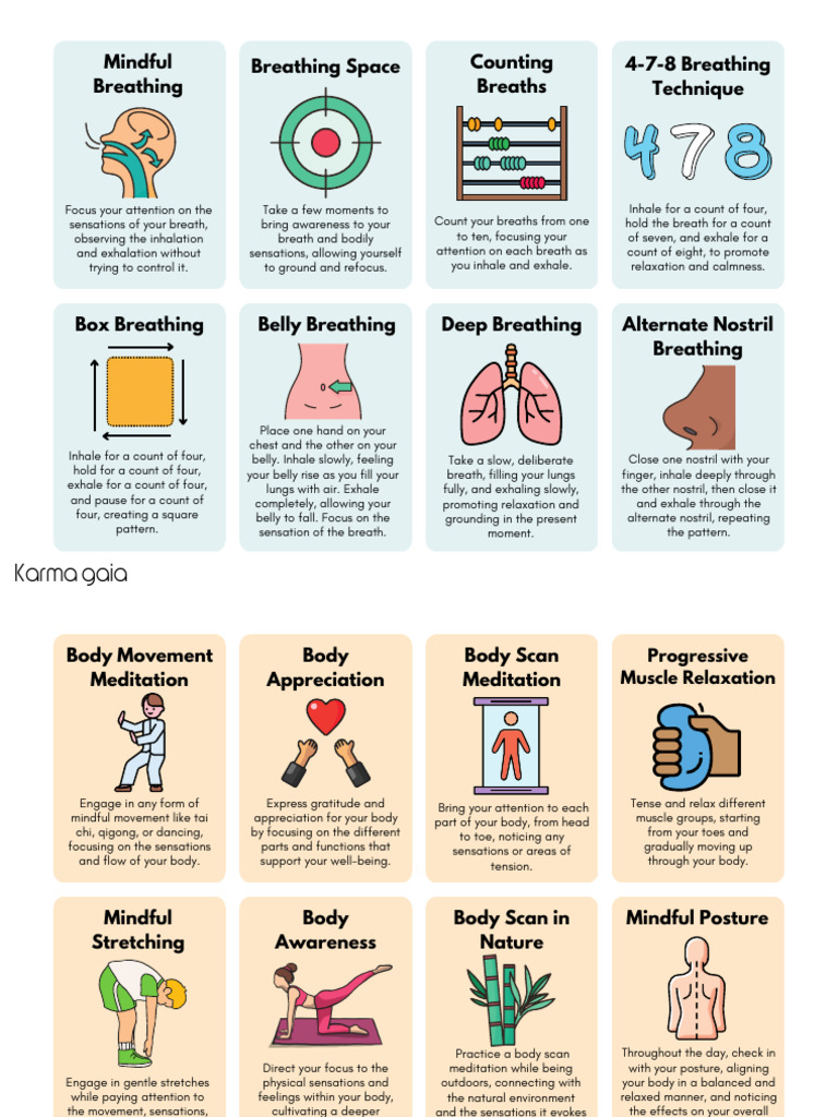 Mindfulness Cards | PDF | Breathing | Meditation