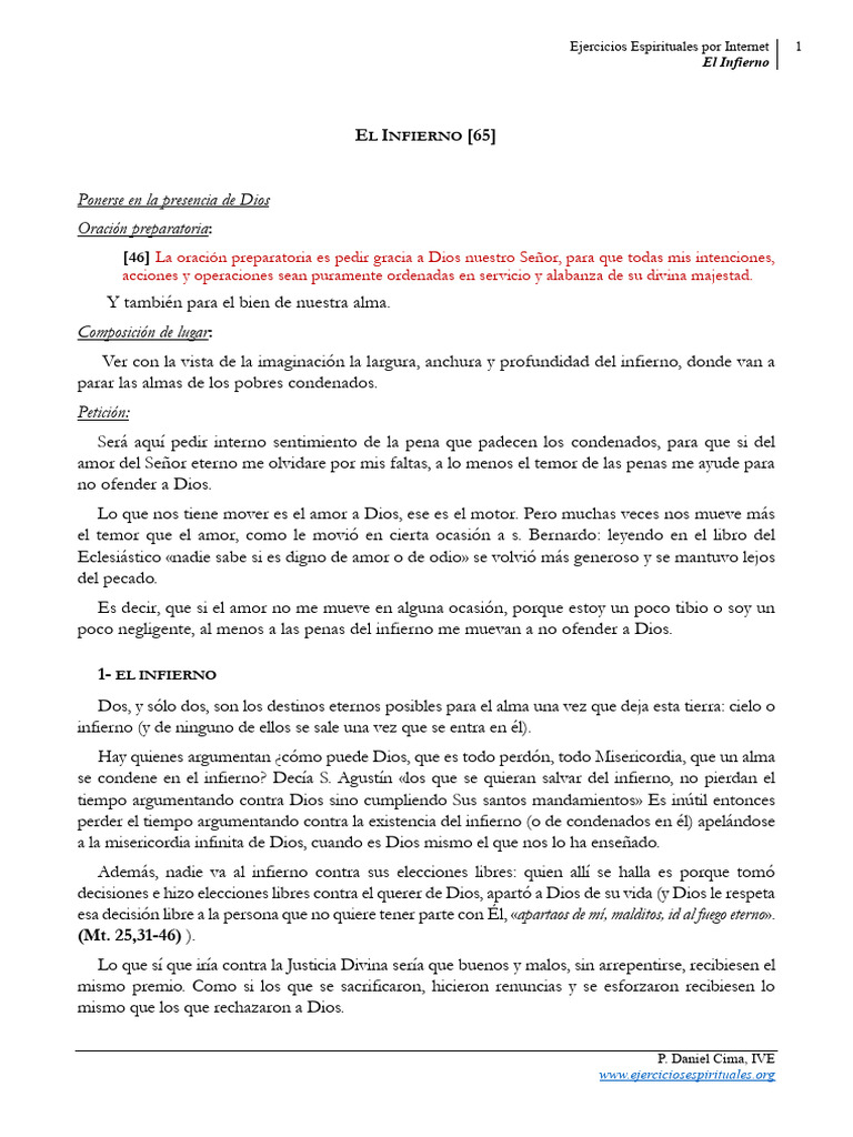 Reflexiones sobre el Infierno y su Realidad | PDF | Infierno | Pecado