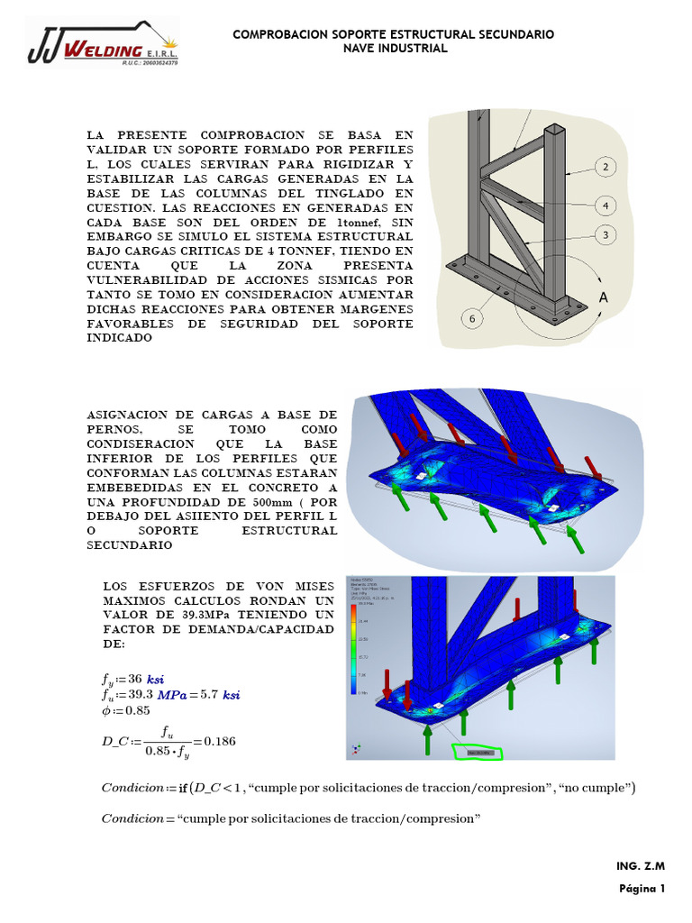 Verificación Estructural Industrial | PDF