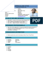 Curriculum Vitae: Etude Et Diplome Obtenues