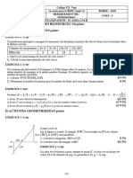 Partie A: Evaluation Des Ressources /10 Points I-Activites Numeriques/5 Points