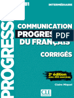 A2 B1 - Communication Progressive Du Français - Corrigés