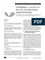 Oxaliplatin a review in the era of molecularly targeted therapy 2011