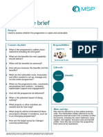MSP - Programme Brief