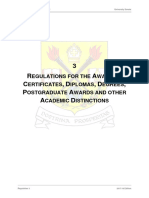 Regulation 3 Awards