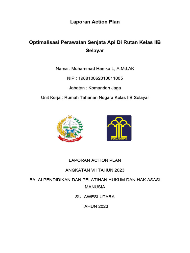 Optimalisasi Senjata Api Rutan Kelas IIB | PDF