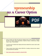 Entrepreneurship As A Career Option