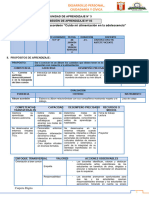 Sesión de Aprendizaje 3 U3 - 4A-B DPCC