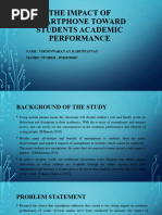 Impact of Smartphone Towards Student Academic Performance