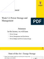 Week 05 - Power Subsystem - Power Storage and Management