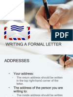 Writing Formal Letters