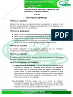 Nuevo REGLAMENTO INTERNO DE FEDATARIOS DE LA MUNICIPALIDAD PROVINCIAL DE LEONCIO PRADO