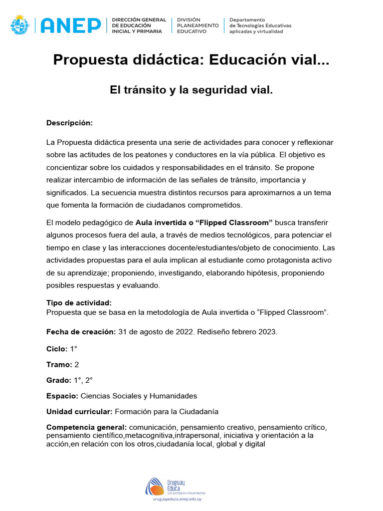 Educación Vial 23 0 Pdf Aprendizaje Cognición