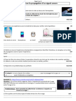 Caractériser La Propagation d&#039 Un Signal Sonore Séance 1