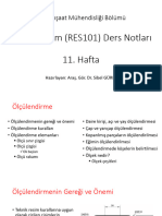 ITU Insaat Muhendisligi Bolumu RES101 11. Hafta