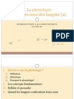 L'étude Des Sons Des Langues (2) : 3. La Phonologie