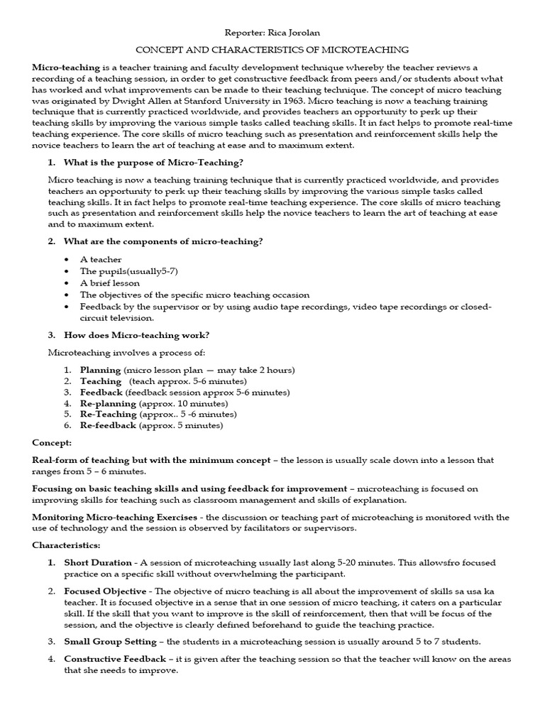 Unit Iv Microteaching Download Free Pdf Educational Assessment