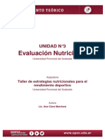 UNIDAD N°3. Taller de Estrategias Nutricionales para El Rendimiento Deportivo (Código 230)