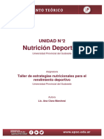 UNIDAD N°2. Taller de Estrategias Nutricionales para El Rendimiento Deportivo (Código 230)