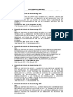 Experiencia Laboral Transito Bucaramanga