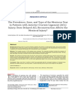 1 The Prevalence, Zone, and Type of the Meniscus Tear