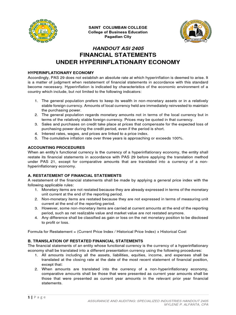 Financial Statement Restatement Guide | PDF | Trade | Private Sector
