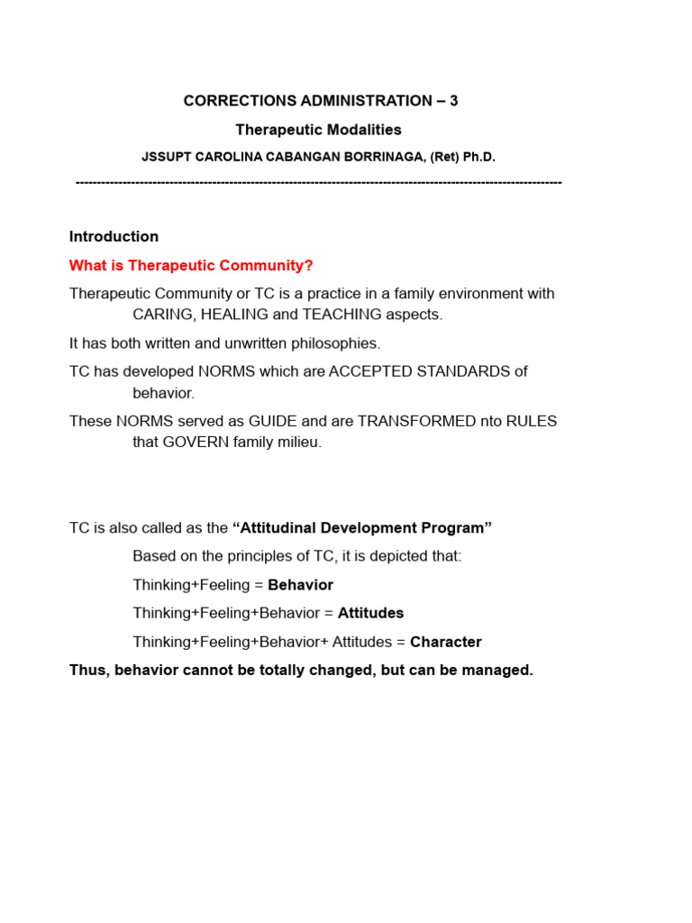 CA 3 Notes On TCMP | PDF | Psychotherapy | Attitude (Psychology)