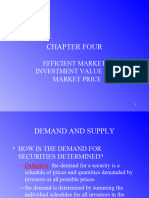 Chapter Four: Efficient Markets, Investment Value and Market Price