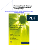 Free Download Biogenic Sustainable Nanotechnology Trends and Progress Raghvendra Pratap Singh Full Chapter PDF