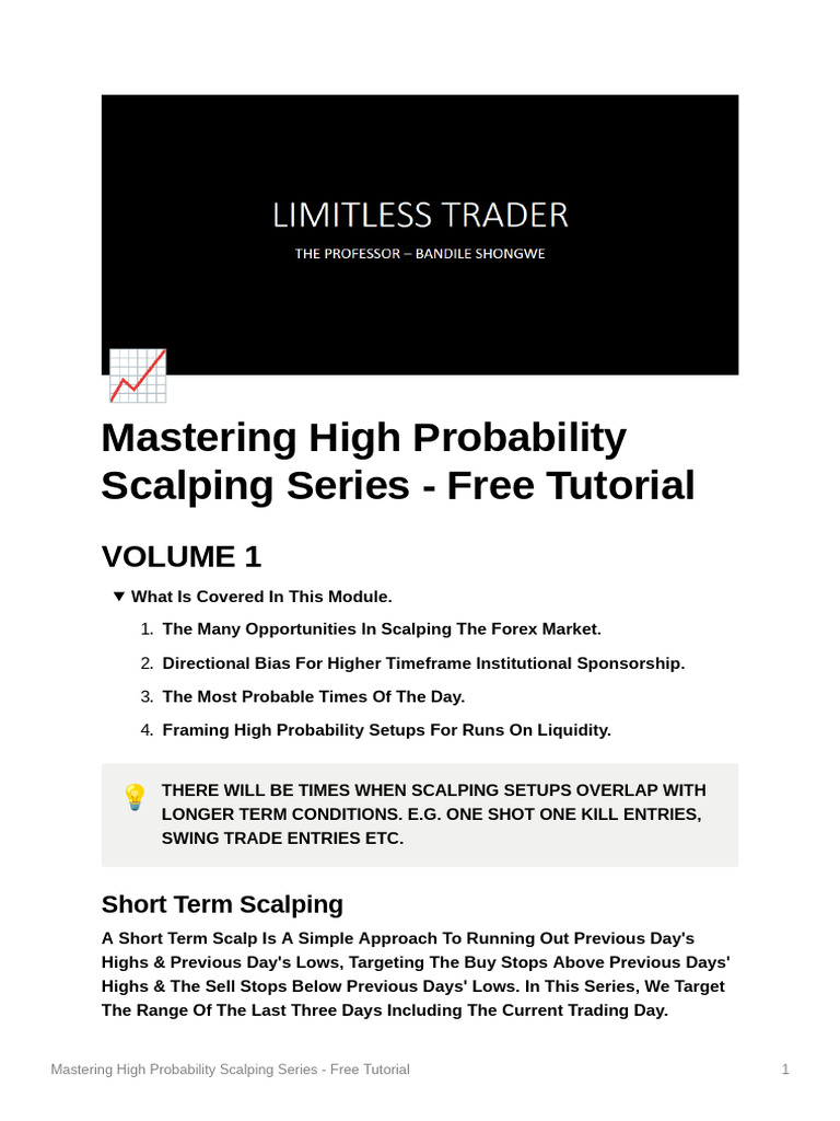 Mastering high probability scalping series free tutorial pdf
