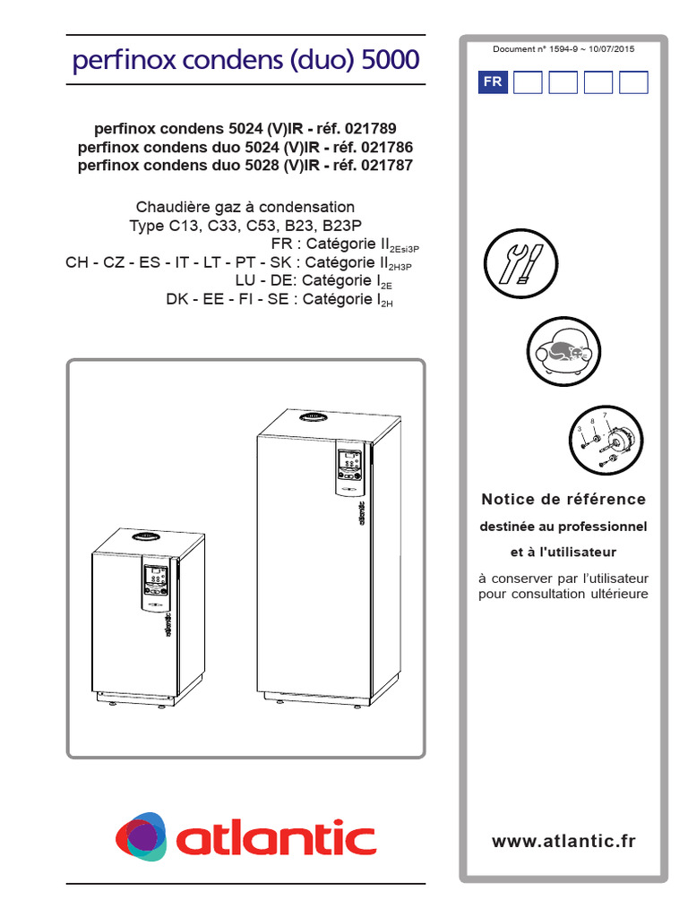 Perfinox Condens Condens Duo Notice Atlantic PDF Chaudière — free download