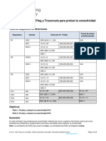 13.2.7 - Utilice Ping y Traceroute para Probar La Conectividad de Red