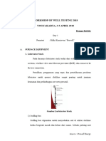 Laporan Workshop of Well Testing 2018