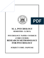 Research Methodology For Psychology Englsih Version