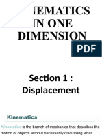 Kinematics in One Dimension 1