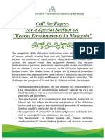 Call For Papers For A Special Section On Malaysia