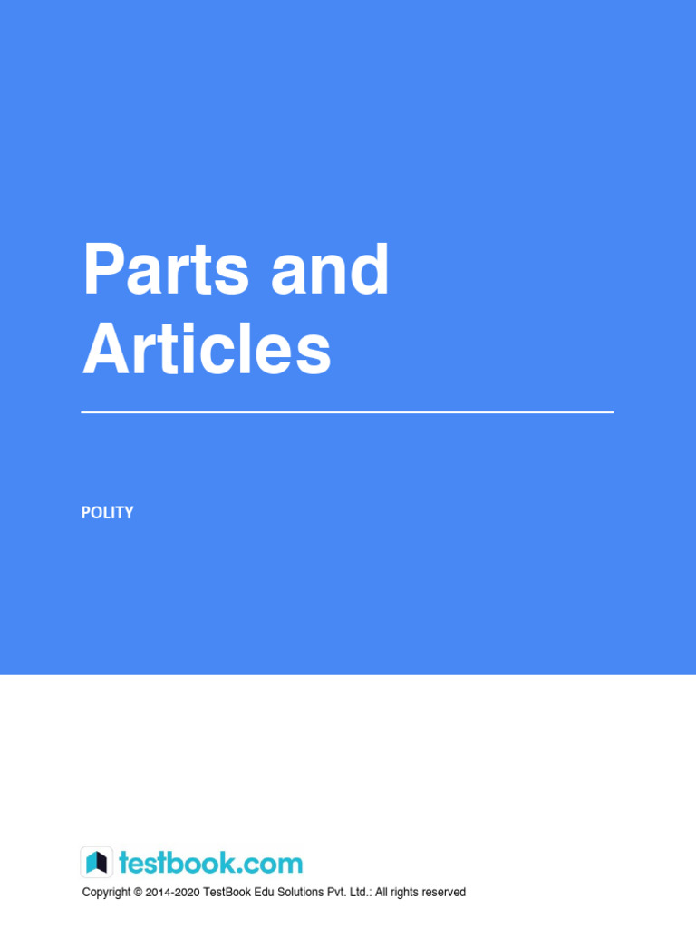 Important Parts, Articles & Schedules - Study Notes | PDF | Languages ...