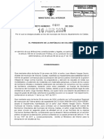 Decreto 0480 de 16 de Abril de 2024