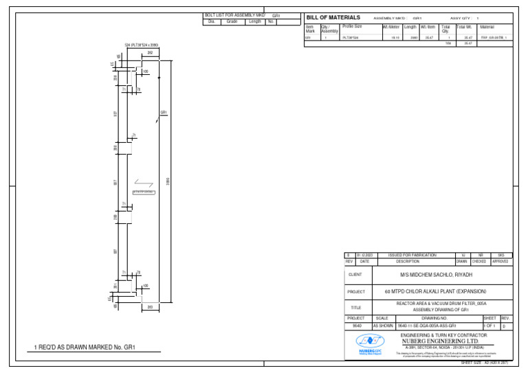 GR1 Assembly Drawing for FRP Grating | PDF