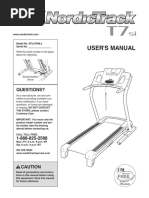 Nordictrack T7si Treadmill USER MANUAL (En)