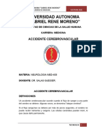 Universidad Autonoma "Gabriel Rene Moreno": Accidente Cerebrovascular