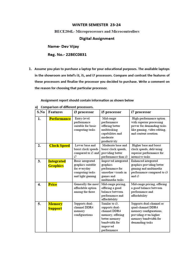 22bec0831 VL2023240501325 Da | PDF | Computer Hardware | Computer ...