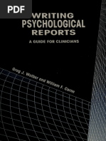 Psychological: Writing Reports