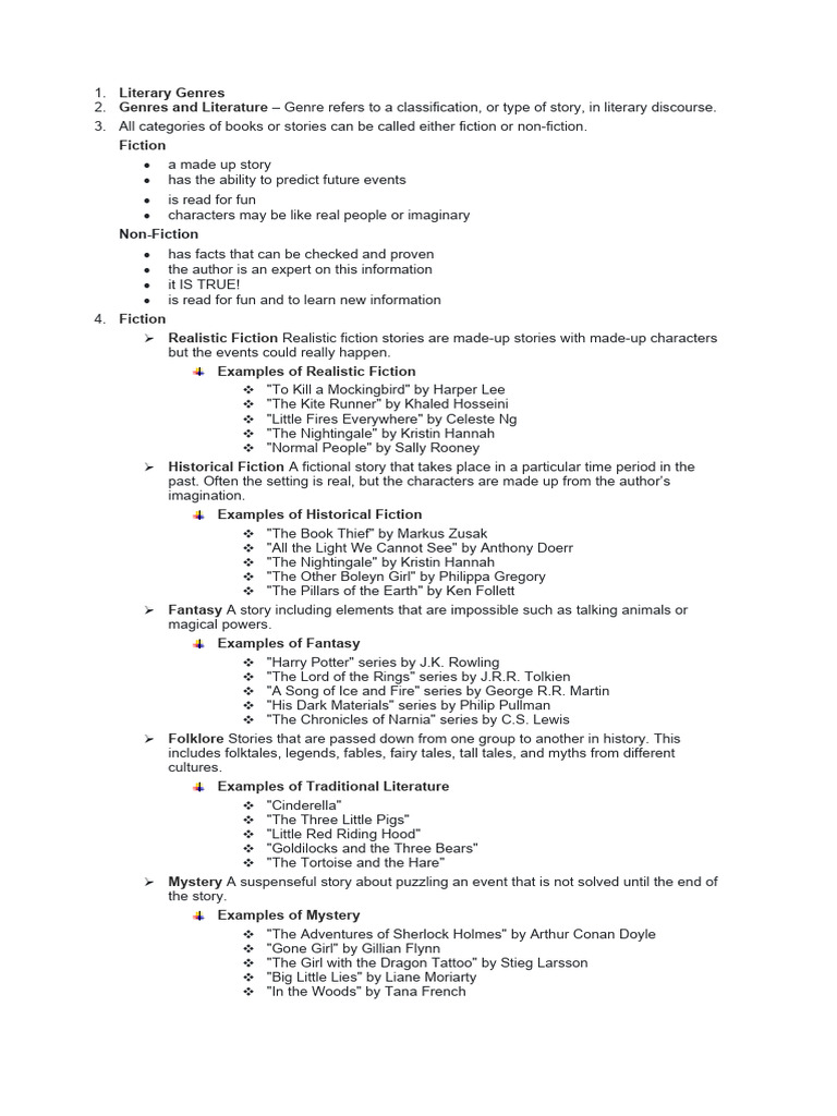 Literary Genres | PDF | Fantasy