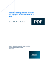 Manual de Procedimiento para Realizar Configuracion Local de PTN 910 y 950