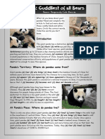Reading 1 What Do You Know About Giant Pandas Fun Activities Games Reading Comprehension Exercis 14714
